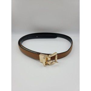 Steve Madden Brown Belt with Gold Buckle